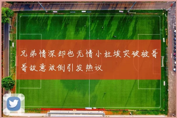 兄弟情深却也无情小杜埃突破被哥哥故意放倒引发热议